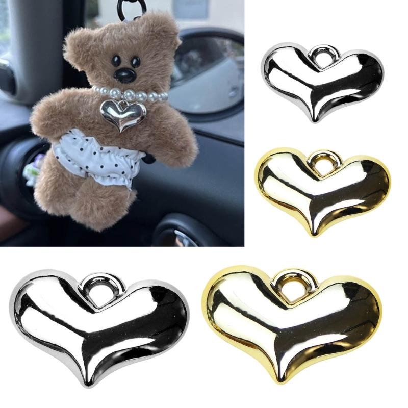 Универсальный набор подвесок в форме сердца для брелоков, ассорти подвесок в виде сердца любви, материалы для изготовления украшений своими руками, ожерелья, шармы