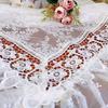 Элегантная кружевная скатерть в стиле макраме — винтажный вышитый дизайн, прямоугольное покрывало в стиле шебби-шик для свадеб, банкетов и праздничных ужинов