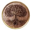 [A3109] - Golden Brown 'Tree of Life' Wooden Furniture Knob - 65x35 Mm