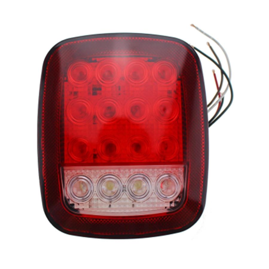 2X Квадратный стоп-сигнал, указатель поворота, задний фонарь, 16-светодиодный габаритный фонарь для Jeep Wrangler JK TJ CJ YJ