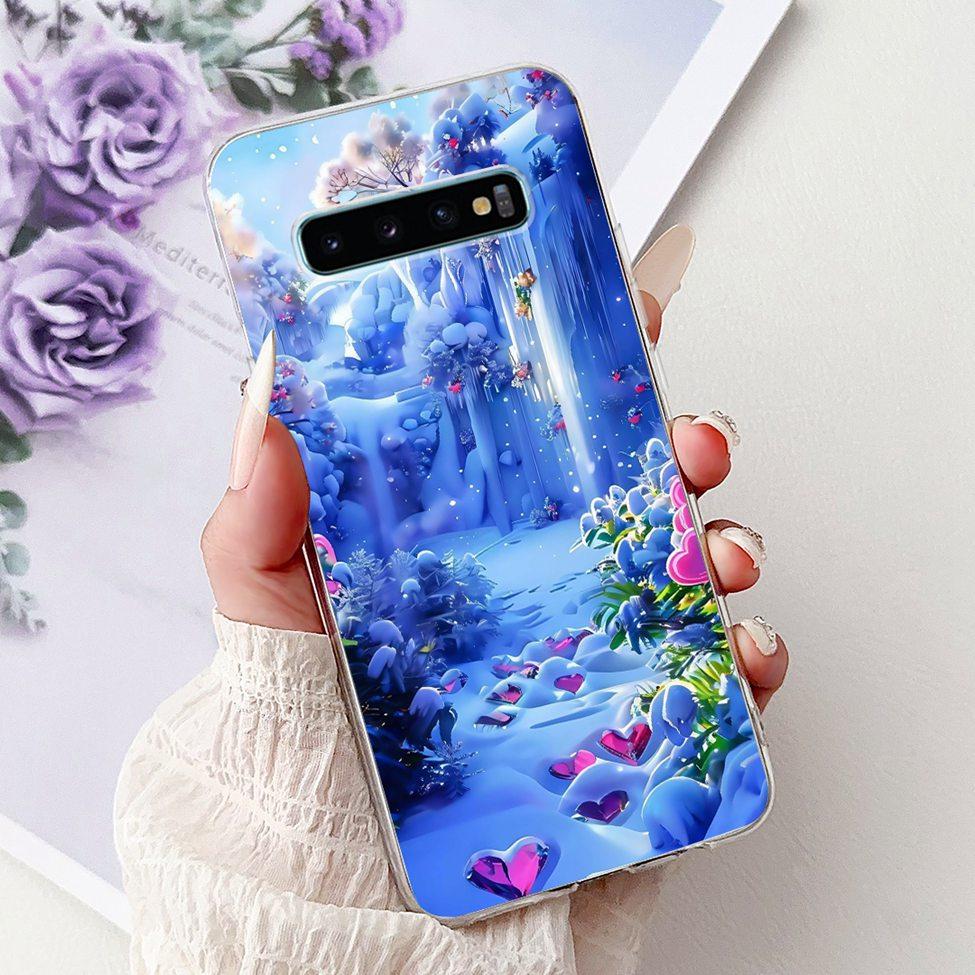 Чехол для Samsung S10 Plus SM-G975F Милый Кавайный Модный Цветочный Роскошный Крутой Расписной Мягкий Чехол для Телефона Samsung Galaxy S10+