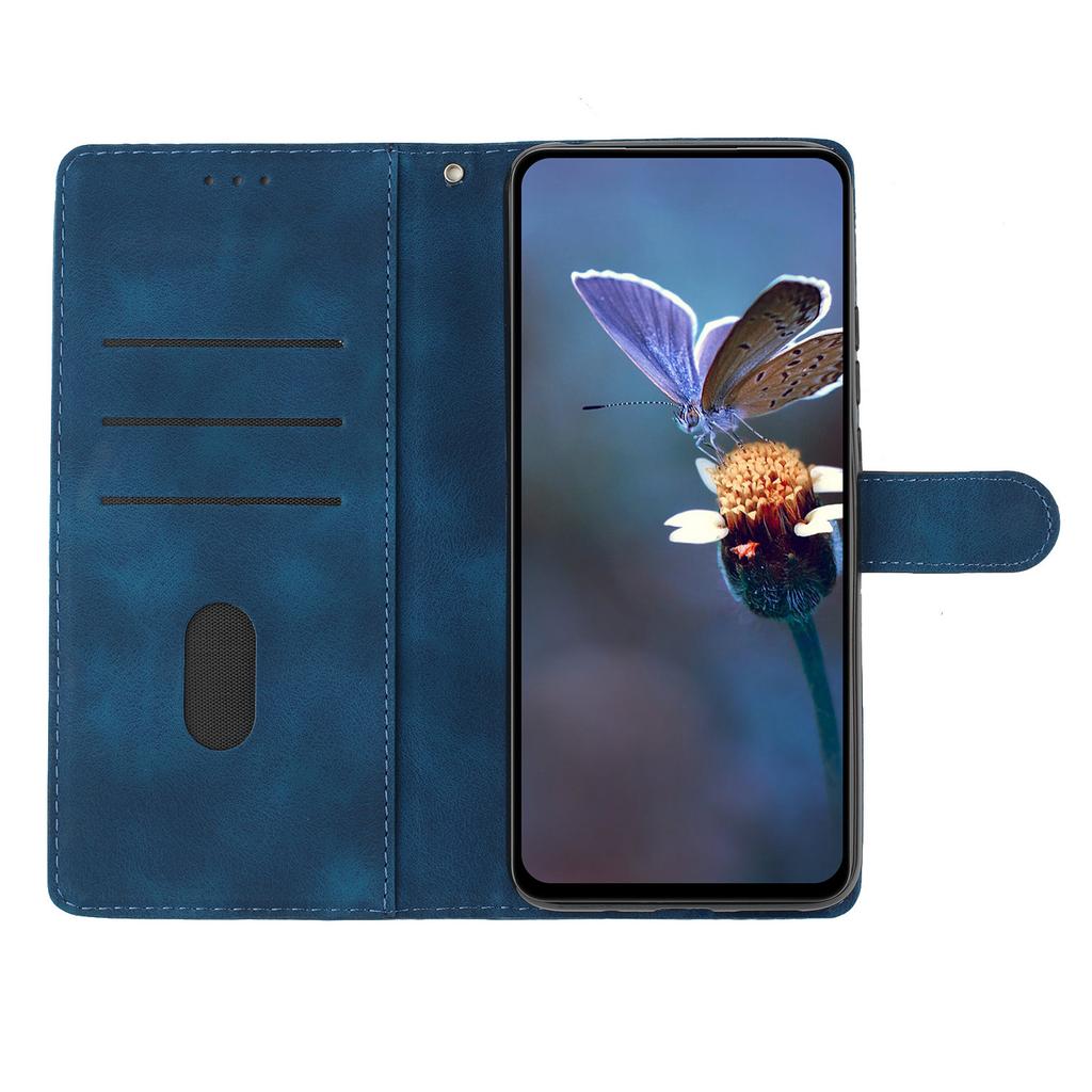 For Honor 400 Lite 5G Case Leather Imprinted Flower Phone Cover Wallet with Wrist Strap