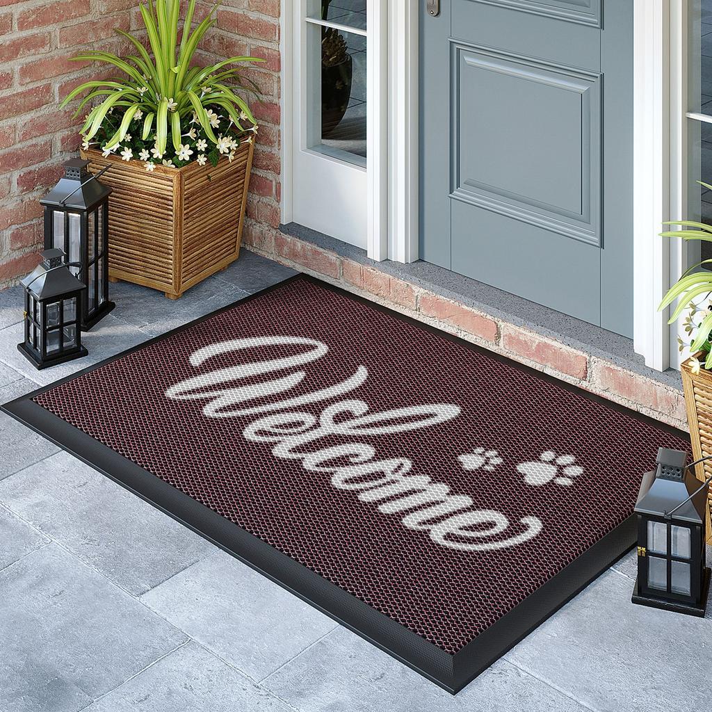 Slow Rebound Nylon Door Mat - Dustproof Anti-Slip Outdoor Entrance Mat, Super Soft Comfort Foot Feel, Heavy Duty Welcome Mat