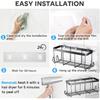 14 Pack Shower Caddy Adhesive Replacement Flat, Transparent Strong Adhesive Hooks, No Drilling, Waterproof Wall Hooks for Shower Caddy, Bathroom