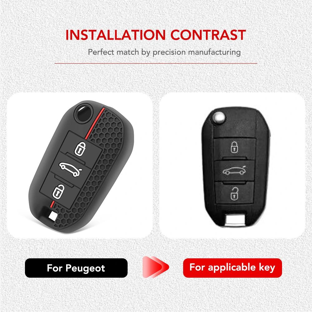 Силиконовый складной чехол для брелока для Peugeot 208 2008 301 308 3008 RCZ 508 408 2008 307 чехол для Citroen C3 C4 Berlingo 2021