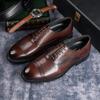 2025 Men's Italian Style Handmade Genuine Cow Leather Oxford Dress Shoes High Quality Formal Suit Footwear for Wedding