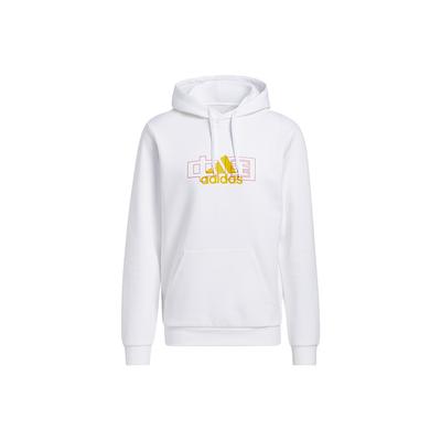 adidas Китайский узор Спортивная толстовка с капюшоном Мужские топы Белый HF4672