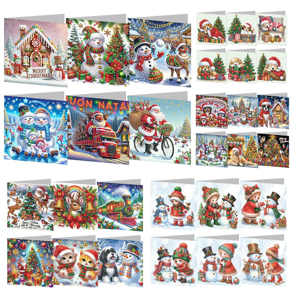 5D DIY Diamond Painting New Christmas Card Festival Greeting Card Handmade Diamond Embroidery Painting Art Kit 2025