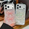 Лазерный чехол для iPhone 14/13 с рисунком в горошек и бантом - Противоударный чехол для Apple Pro Max
