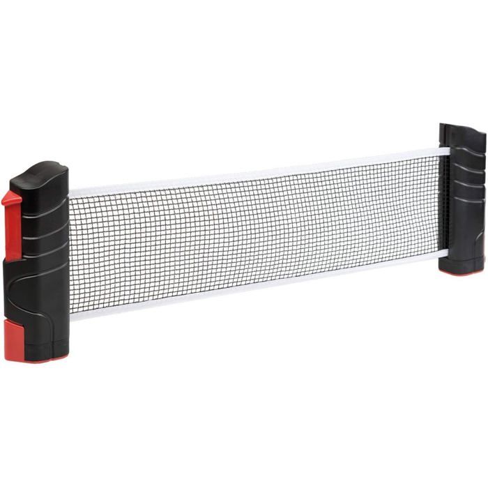 Idena 40461 - Filet de tennis de table extensible pour un montage facile sur les plateaux de table, idéal en voyage, en vacances133