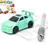 Fun Pen Inductive Car Truck Follow Any Drawn Black Line Mini Toy Engineering Vehicles Educational