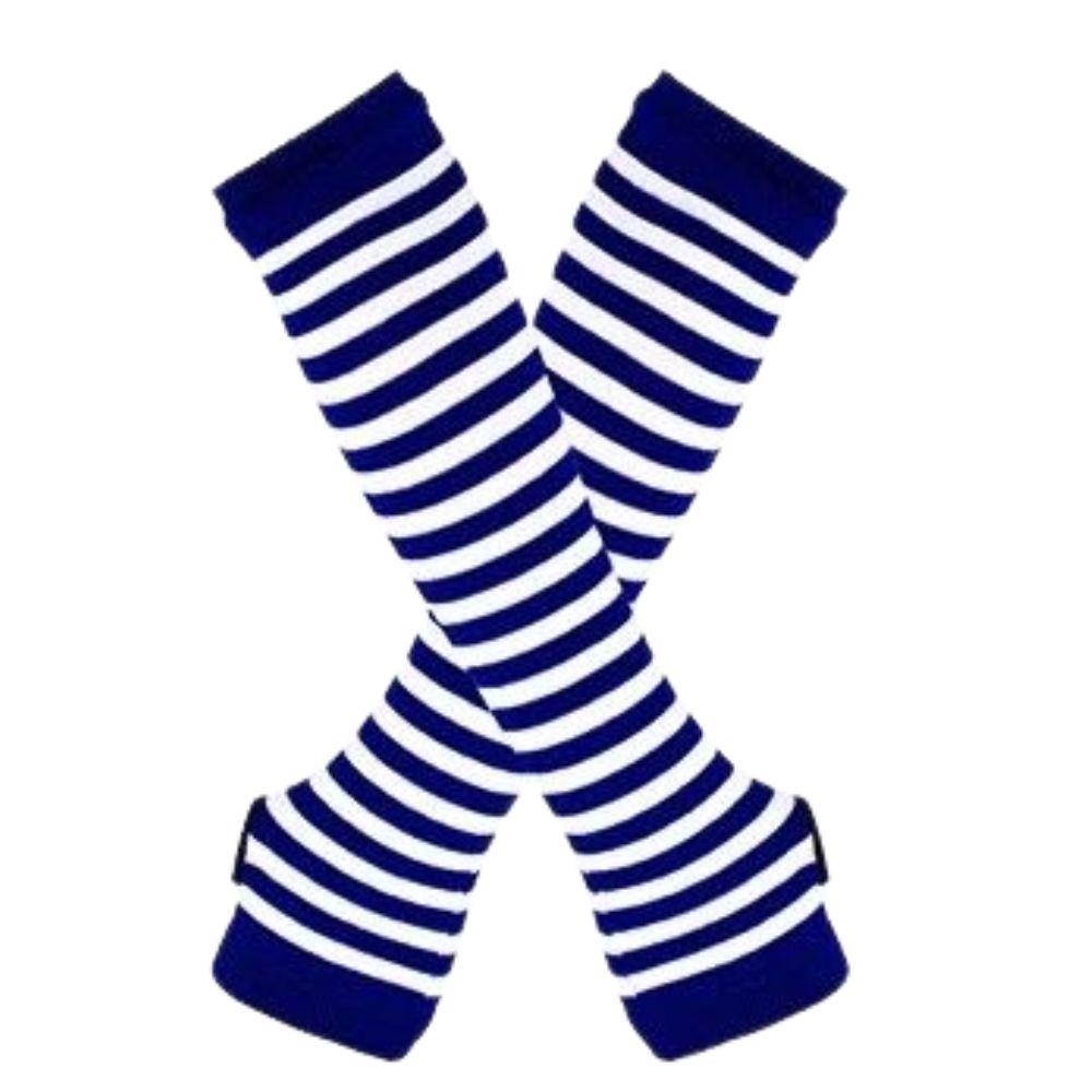 Полосатые унисекс перчатки с половиной пальцев длинные женские перчатки для девочек перчатки на руку теплые вязаные напульсники локтевые варежки теплая манжета