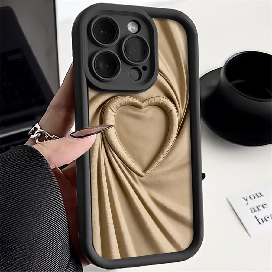 Case for iPhone 17 Pro Max Air 13 14 12 Pro 16 17e 11 15 Plus Phone Cover Blue Minimalist Heart