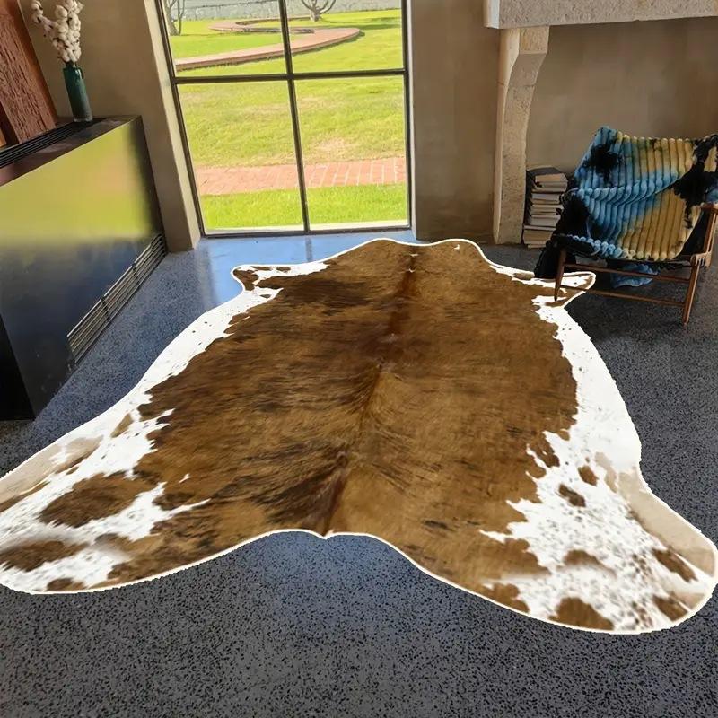 Имитация животной коровьей шкуры Высококачественный европейский и американский имитационный кашемир Замшевая основа Домашний ковер