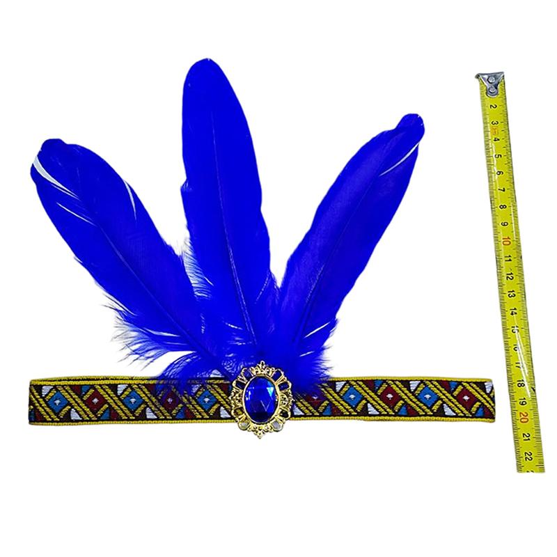 Feather Hair Band Headband Bohemian Indian Gypsy Dance Show Headpiece Headdress
