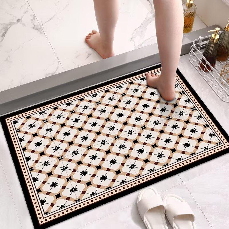 Коврик для ванной комнаты Сильно впитывающий диатомовый коврик для унитаза Нескользящий коврик для ног Ковер для комнаты