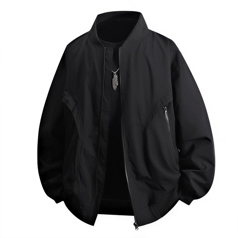 American Functional Air Bomber Jacket Men's Spring and Autumn Zipper Jacket Loose Retro Baseball Uniform