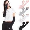 Cooling Arm Sleeves with Ergonomic Fingers Men Women UV Sun Protection Long Arms Sleeves Cover for