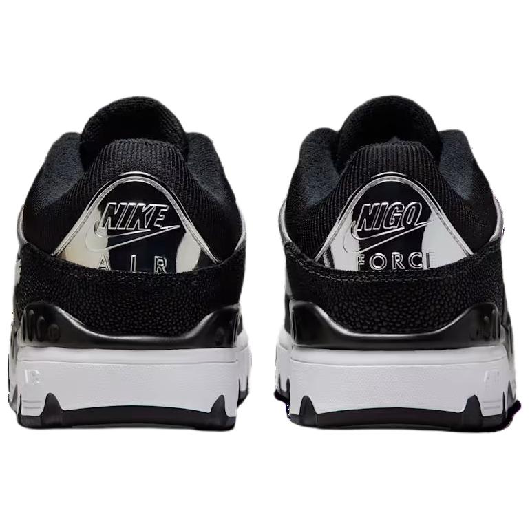 Nigo x Nike Air Force 3 Low Black Croc Унисекс Кроссовки Дымчато-серый Металлик-платиновый Белый HF7630-001