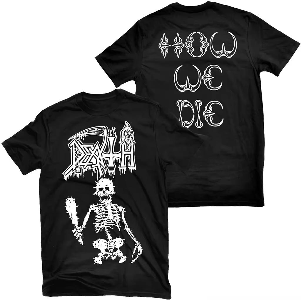 Смешная футболка с принтом Death Metal для мужчин и женщин, летняя хлопковая футболка с логотипом группы, короткий рукав, женская одежда