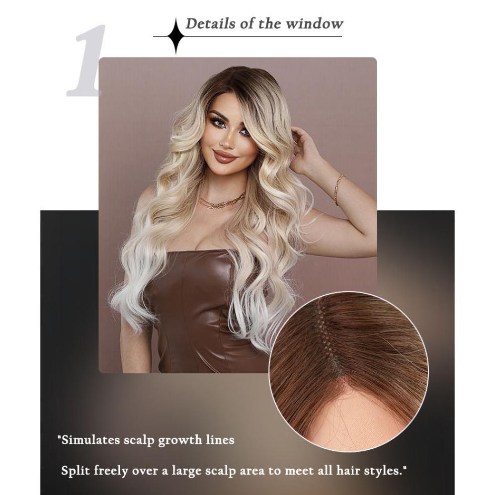 Т-образные парики на шнурке, шампанское, золото, подчеркивающие волны, боковые точки, парики на шнуровке, полный головной убор