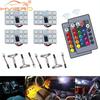 2pcs Car Led T10 5050 12/15/24/36SMD Interior Wedge RGB Panel Reading Lights Dome Auto Festoon BA9S Adapter License Plate Lamp