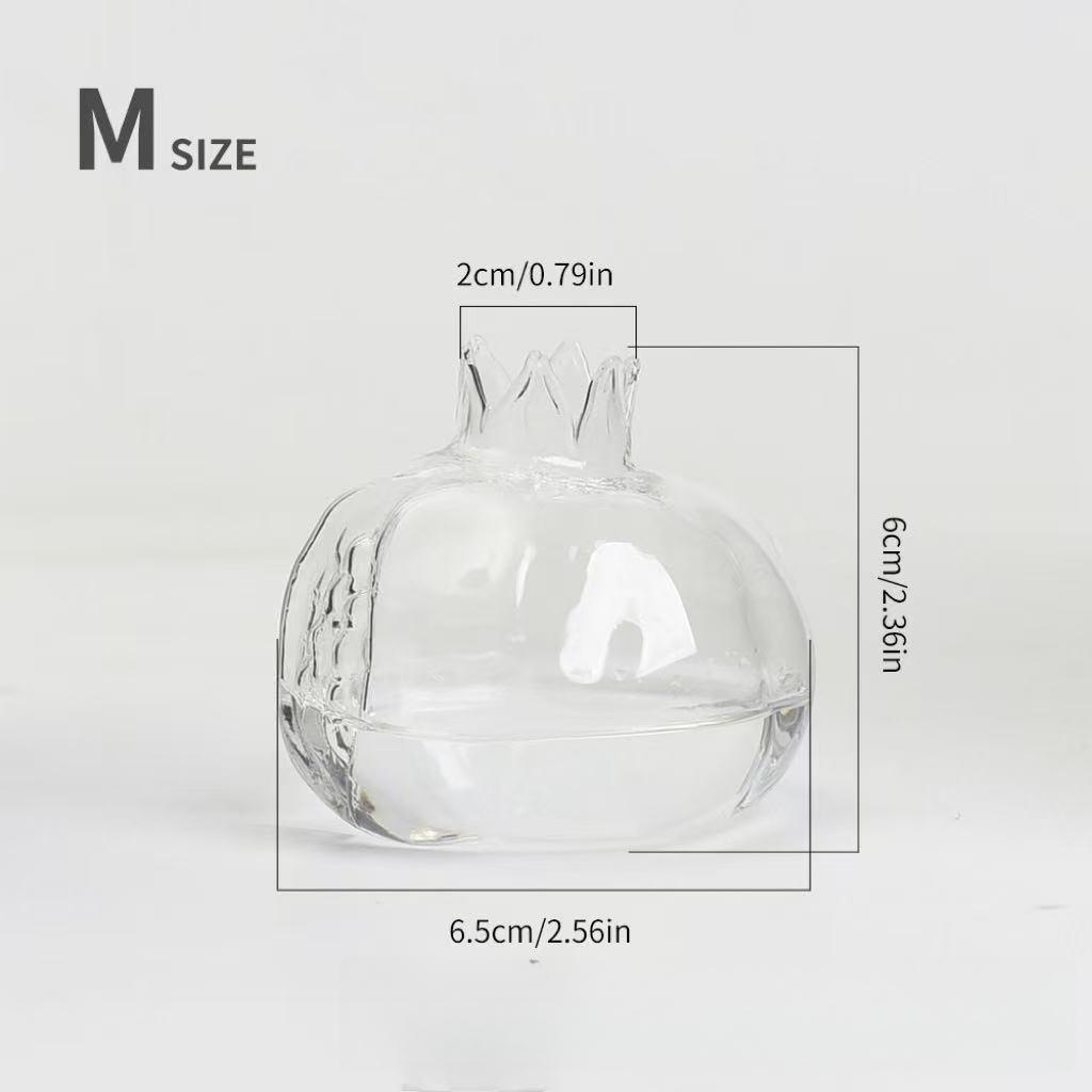 Стеклянная ваза для цветов в форме граната, красная стеклянная ваза, гидропонный плантатор для настольного декора дома, контейнеры для растений