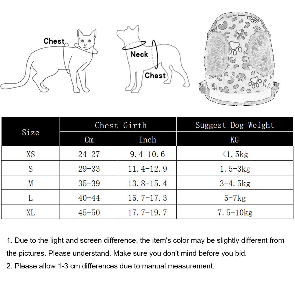 Жилет для собак с леопардовым принтом, шлейка без тяги, дышащий, светоотражающий, нагрудный ремень для маленьких собак, кошек, прогулок на открытом воздухе, щенков, мопсов, принадлежности