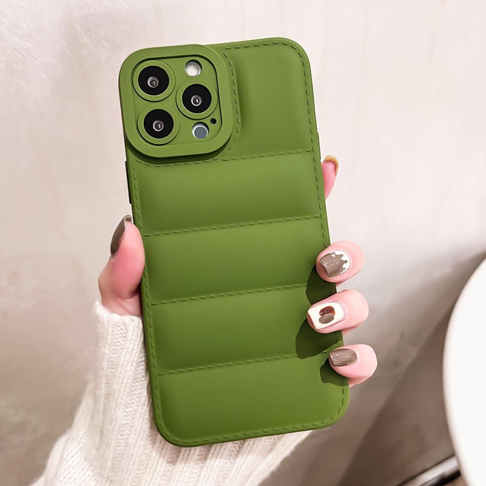 Dropshipping TPU Mobile Phone Case Down Jacket Design for iPhone 14 Pro Max 17 AIR