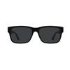Gucci Solid Design Acetate Square Sunglasses Unisex Couple Black