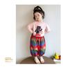 Girls' and Children's Western Style Set Summer 2026 New Children's Cat Short sleeved Summer Dress Baby Casual Loose Two piece Set