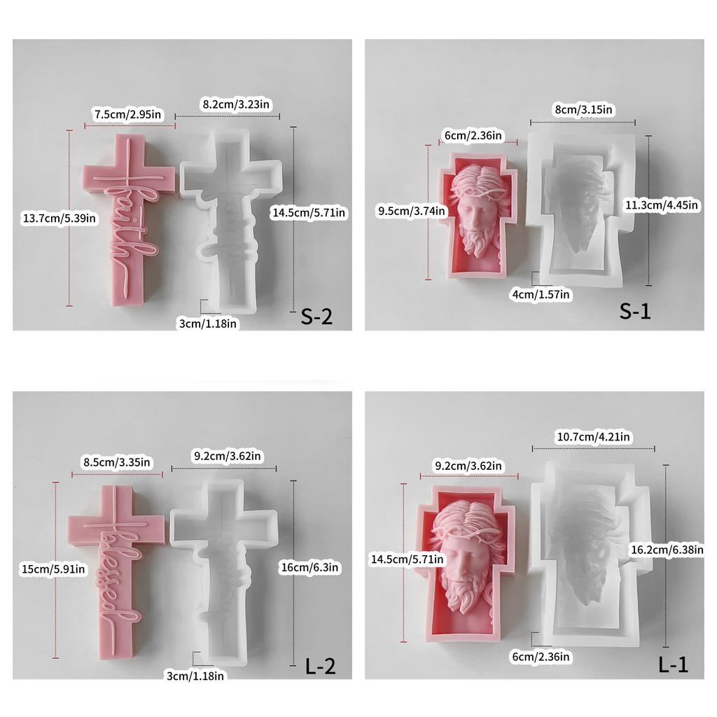 Кресты Скульптура Свеча Силиконовая Форма Портрет Человека Абстрактные Ароматизированные Свечи Гипсовая Смоляная Форма Ручная Работа Ремесло Декор