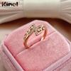 Kinel Symmetric Rose Gold Ring With Bling Zircon