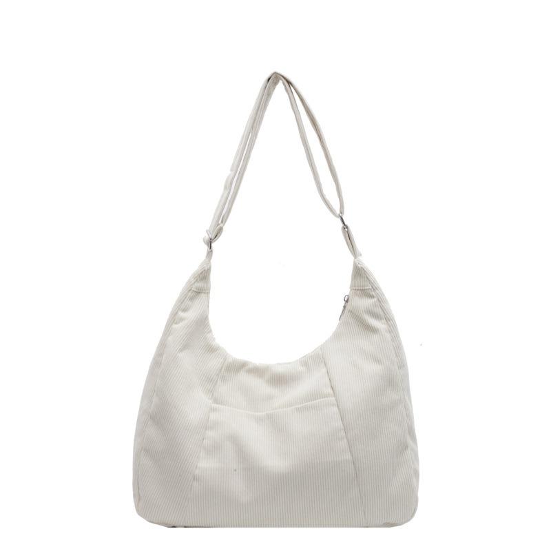 Сумка-тоут женская большая вместительная вельветовая сумка через плечо сумка для учебы и учебы однотонная сумка-тоут