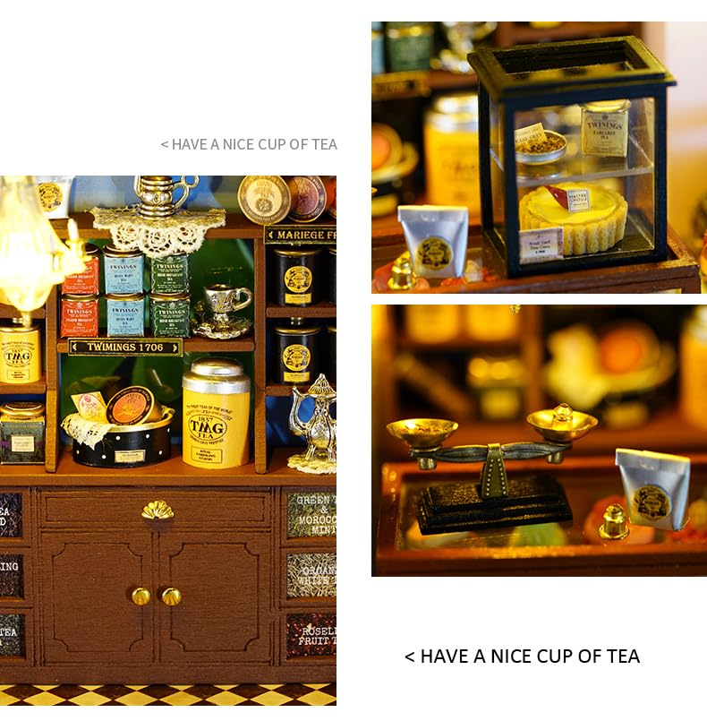 (t-FREAK) Dollhouse DIY Kit Set Miniature ROSE GARDEN TEA HOUSE (A-068)