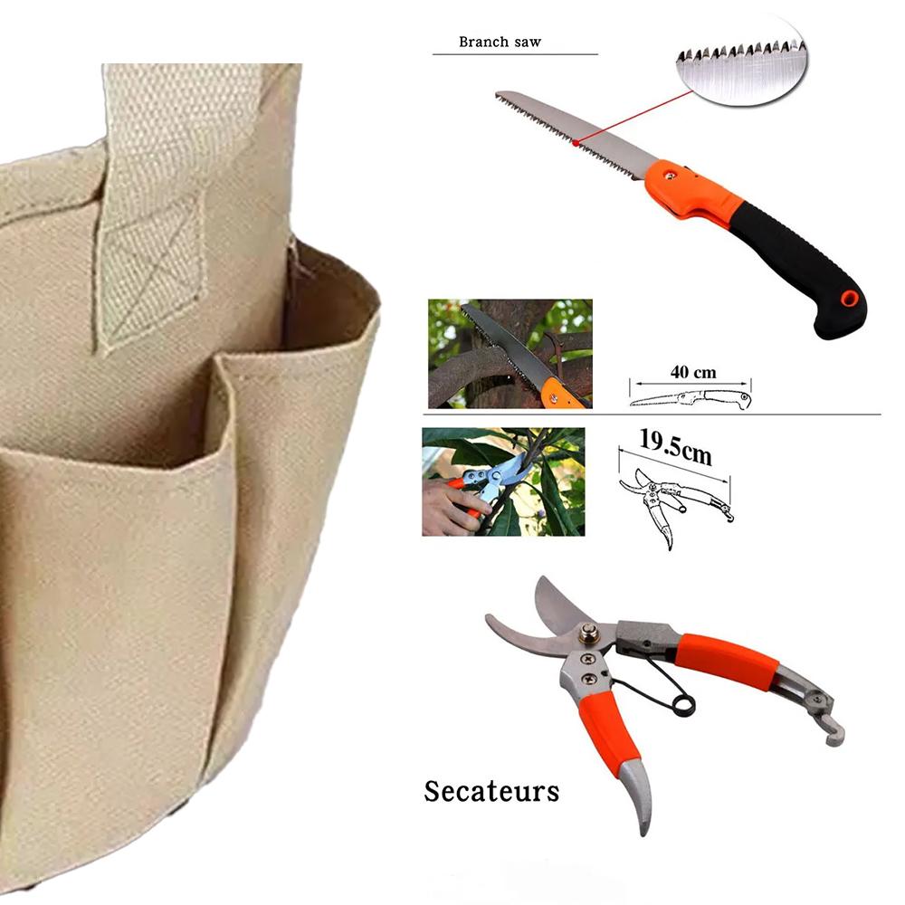 Gardening Tool Set for Digging Planting Pruning Gardening Kit with Durable Bag Gloves Gift Box Ideal Garden Gifts -001