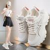 Белые массивные кроссовки женские тренды лето 2024 новые толстые туфли для папы женские модные кроссовки из искусственной кожи на платформе женские