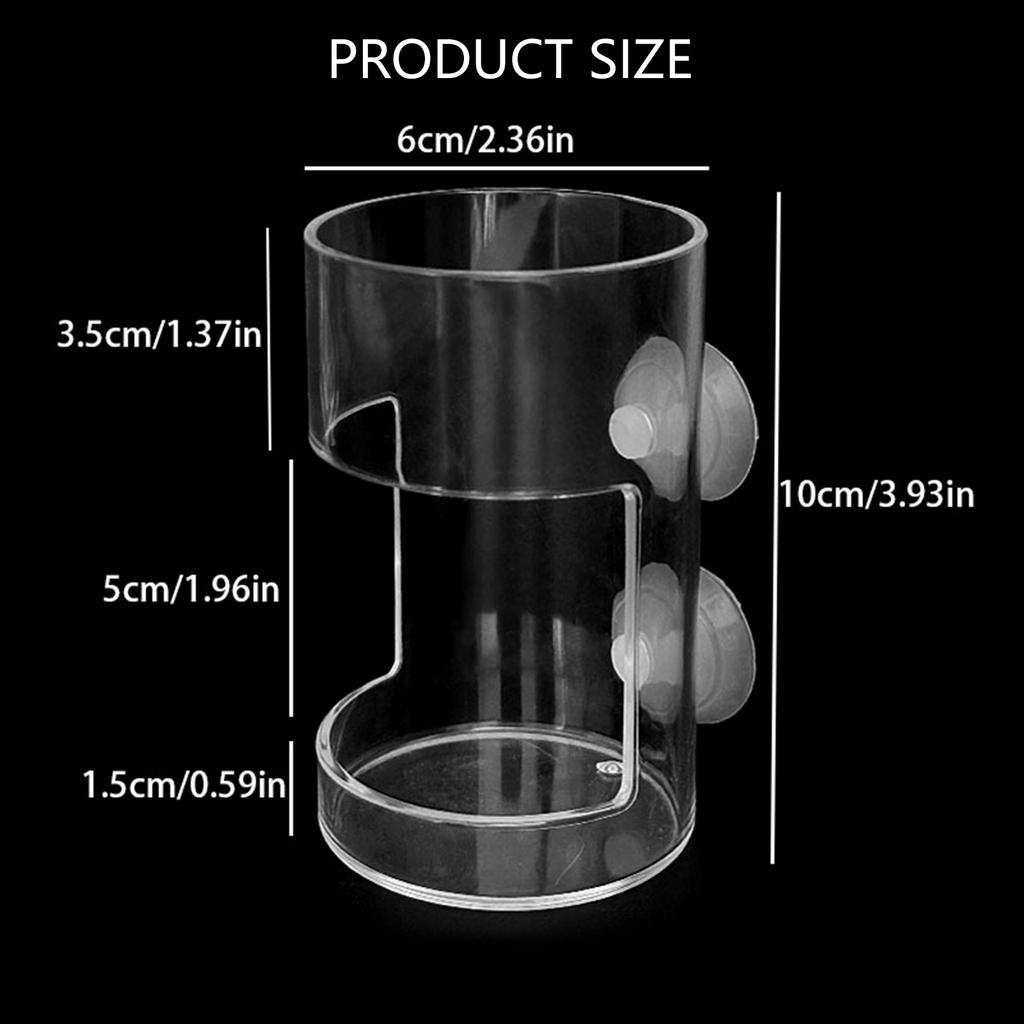 Лоток для кормления рыбок для аквариума, инструмент для кормления с присоской, миска, легкоочищаемая прозрачная емкость для креветок