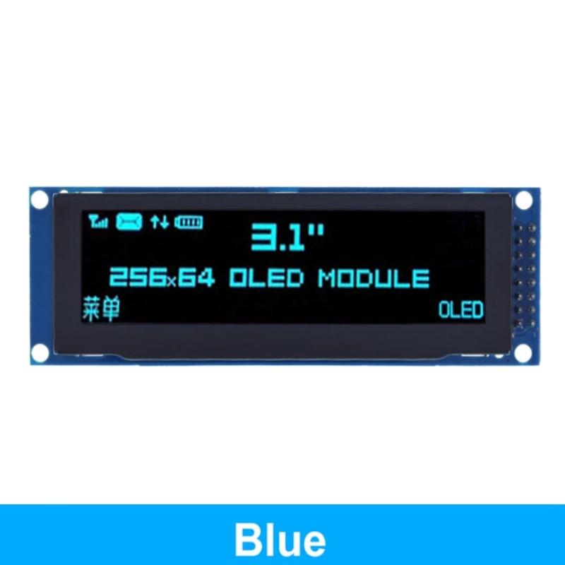 3.12-дюймовый модуль OLED-дисплея SSD1322 256x64 для Arduino STM32 SPI I2C-интерфейс с предварительно припаянным штыревым разъемом