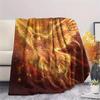 Golden Light Small Animals Print Flannel Blanket,High quality Comfortable for All Seasons,Home Decor,Warmth and Comfort,Perfect for Christmas Gifts