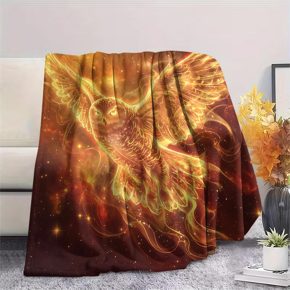 Golden Light Small Animals Print Flannel Blanket,High quality Comfortable for All Seasons,Home Decor,Warmth and Comfort,Perfect for Christmas Gifts