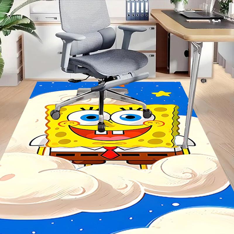 1pc Spongebob Squarepants Carpet for Playroom Bedroom Living Room Sofa Home Decor,kids Game Area Rug Non-slip Floor Mat Y7295