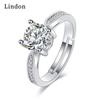 Классическое кольцо Lindon из медного сплава с цирконием, женские ювелирные изделия, свадебный подарок для вечеринки