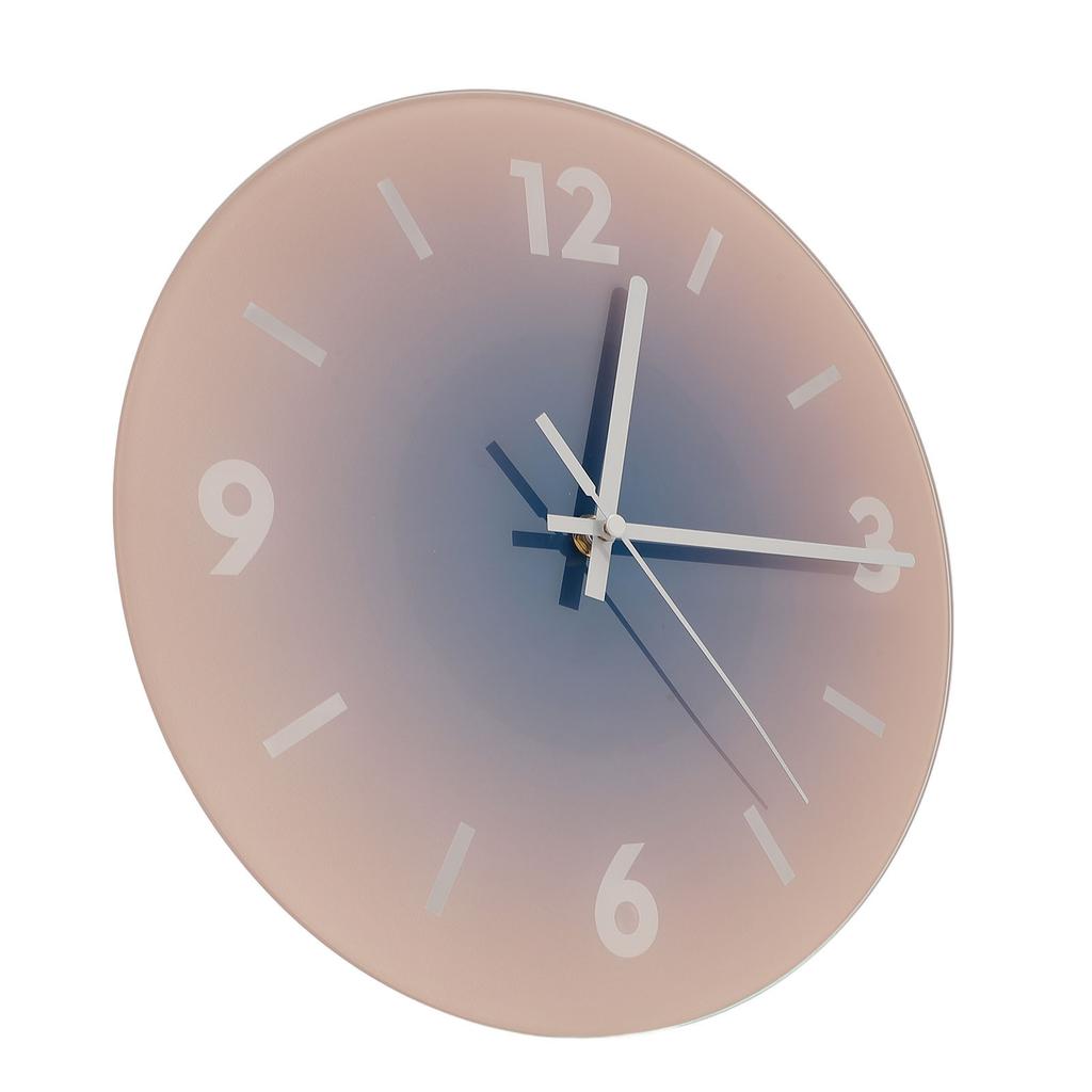 Настенные часы 12 дюймов Nordic Sun Down инновационные стеклянные бесшумные современные настенные часы для гостиной