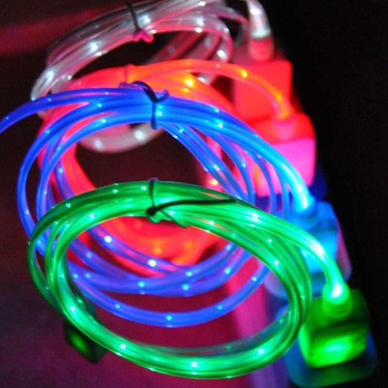 Led Usb Light Sync Data Charger Cable For Ipad Iphone 5678x And