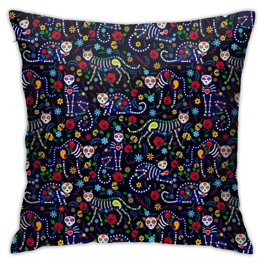 Halloween Horror Skull Pumpkin Bat Cushion Is Suitable for Home Living Room Sofa Bedroom Room Decoration