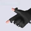 Fleece-lined Men's Cycling Gloves Clamshell-type Fishing Gloves Fingerless Gloves Men  Wintertime