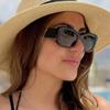 Women's Sunglasses Simple Box Sunscreen UV Sunglasses Retro Plain Sunglasses.