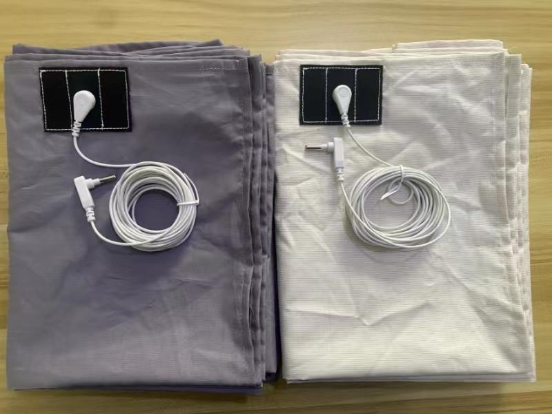 Grounding Sheets With Silver Fiber & Organic Cotton Conductive With Grounding Cord, Grounding Keep