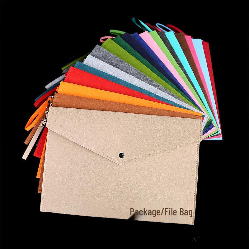 A4 Felt Document Bag for Students – Large Capacity Folder with Express Delivery for Test Paper Organization